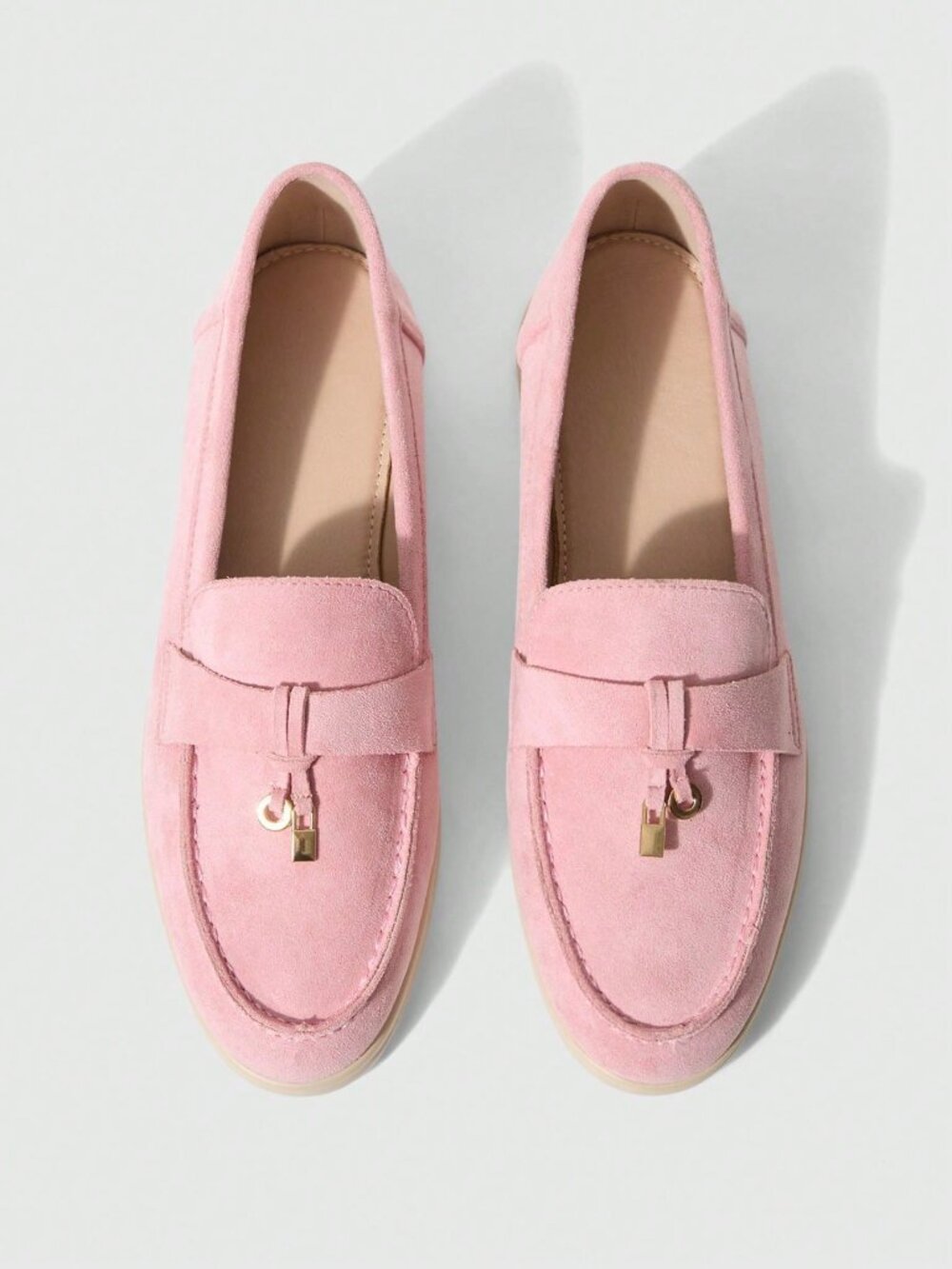 pink Powder Business Casual Women's Flat Loafer Shoes